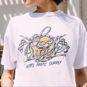 Brandy Melville LA Auto Parts Supply Cropped Tee